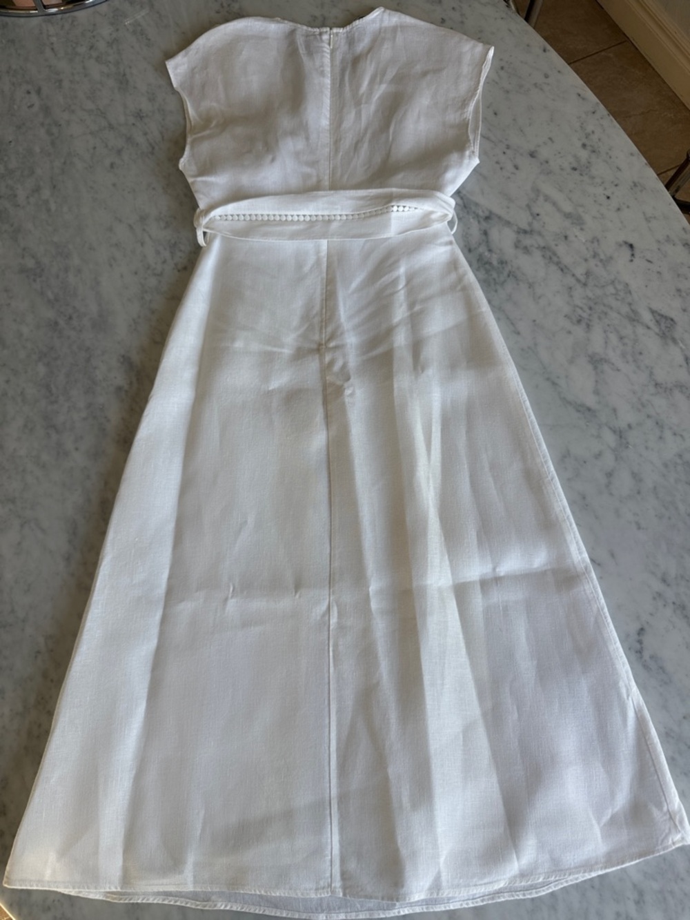 Mango Sleeveless Linen Midi Dress - Picture 10 of 12